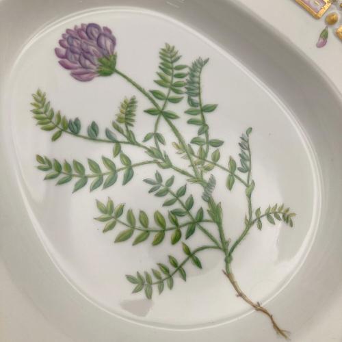 ROYAL COPENHAGEN (ロイヤル・コペンハーゲン) ピクルスディッシュ 1985-1991年 裏面クッション材跡有 フローラダニカ レンゲソウ