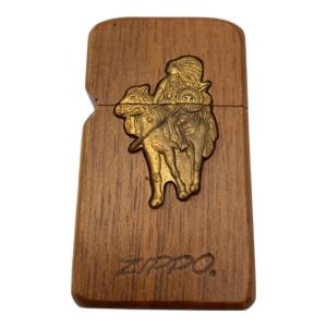 ZIPPO (ジッポ) ウッドケースジッポーインディアンメタル スリムタイプ 1989年製