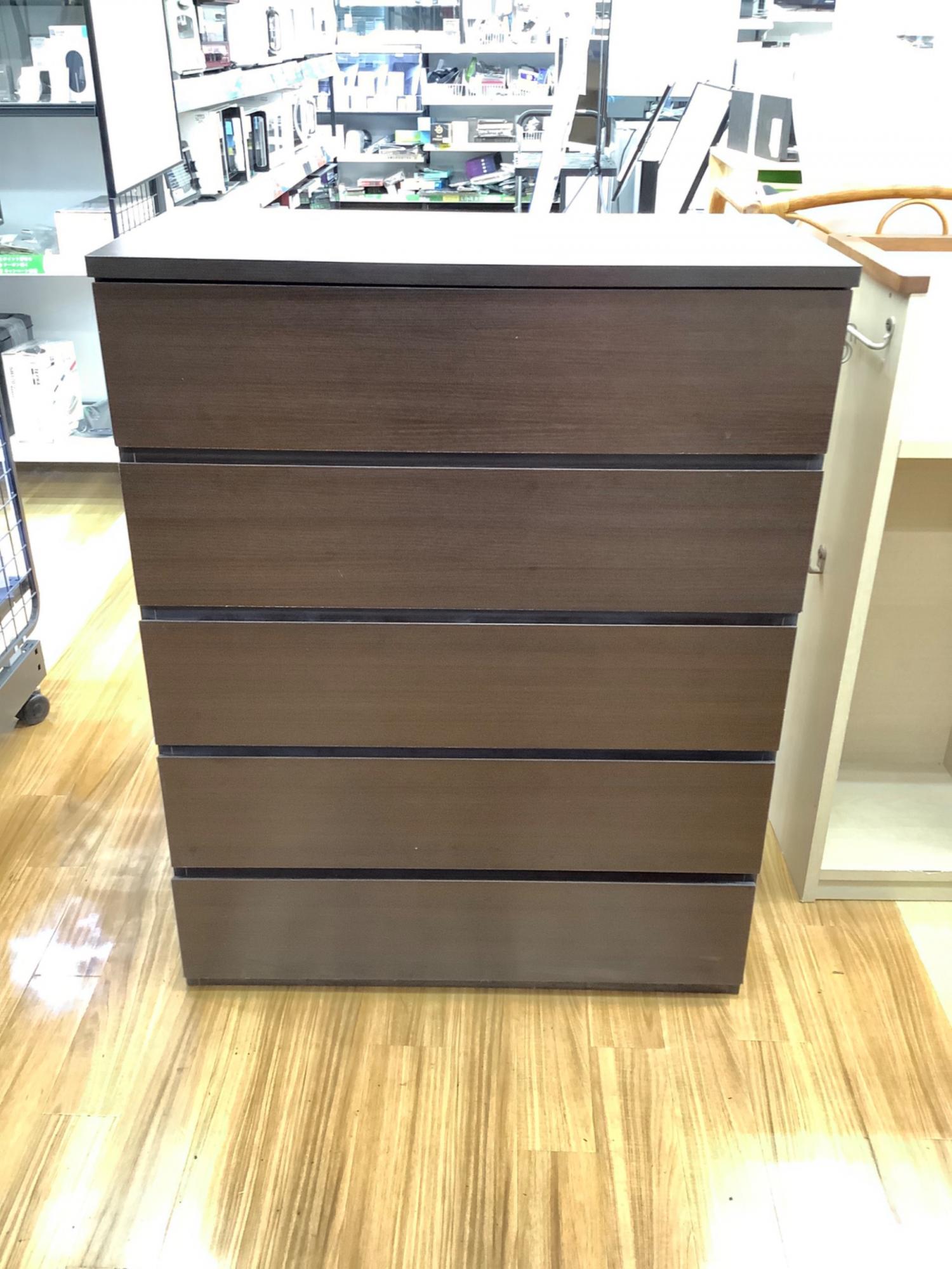 トレファク高槻店】取りに来られる方限定！勇峰工芸の5段チェストのご