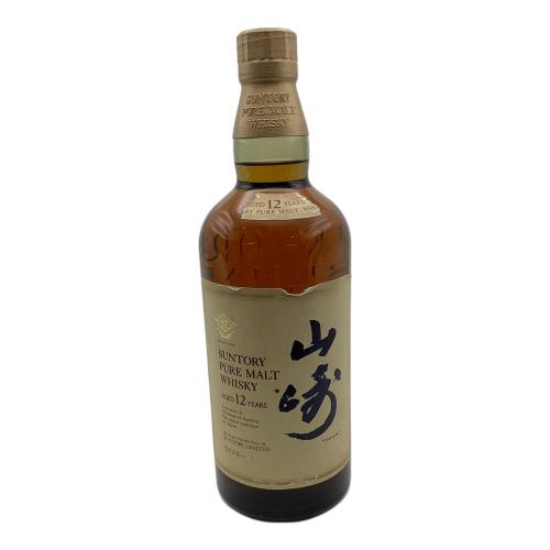 サントリー ジャパニーズウィスキー ラベルハガレ有 750ml 山崎 12年 旧ボトル 未開封
