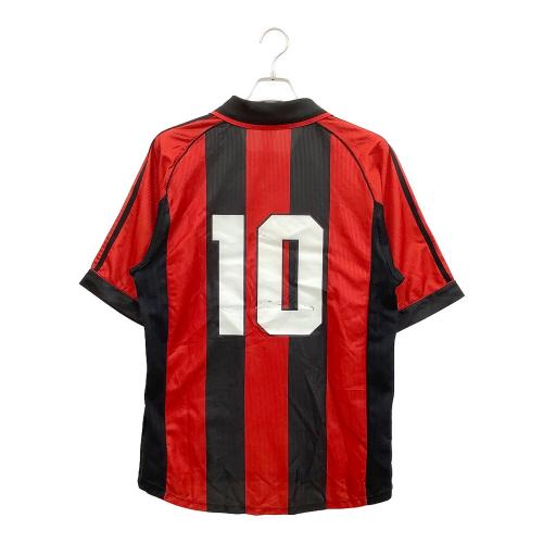 adidas (アディダス) 90'sサッカーユニフォーム メンズ SIZE M レッド×ブラック ACミラン #10