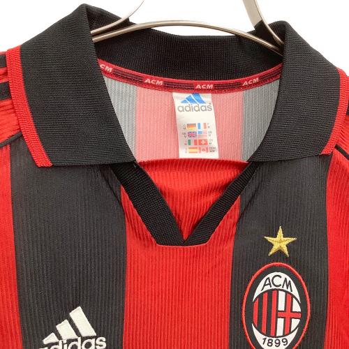 adidas (アディダス) 90'sサッカーユニフォーム メンズ SIZE M レッド×ブラック ACミラン #10