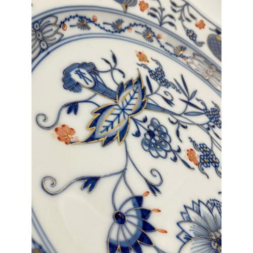 Meissen (マイセン) プレート 朱金 ブルーオニオン