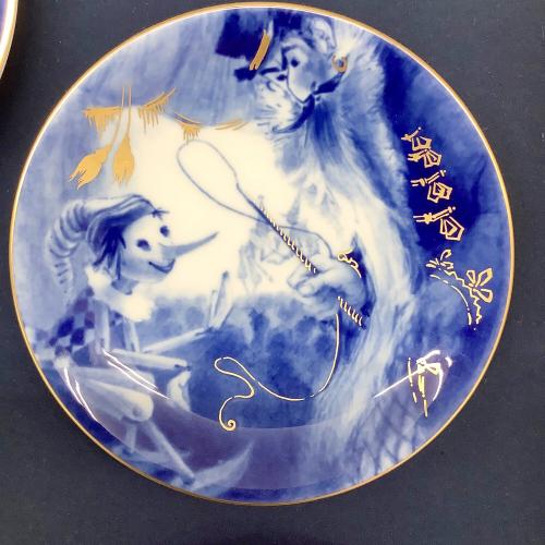 Meissen (マイセン) ミニプレートセット 額塗装ハガレ有 グリム童話 6P