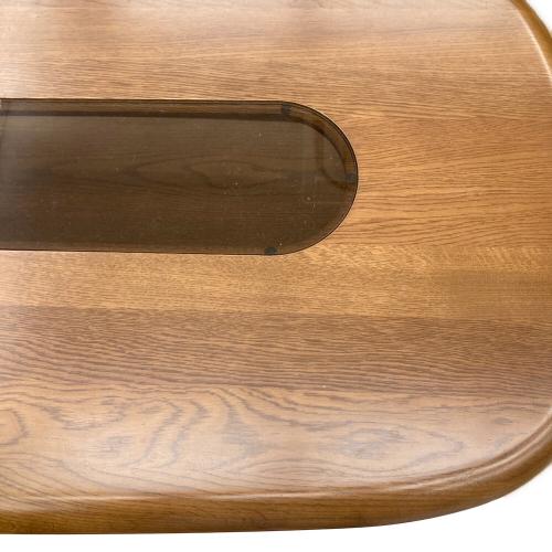 karimoku (カリモク) ローテーブル ブラウン ガラス天板