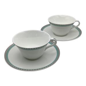 TIFFANY & Co. (ティファニー) カップ&ソーサー プラチナバンド 2Pセット