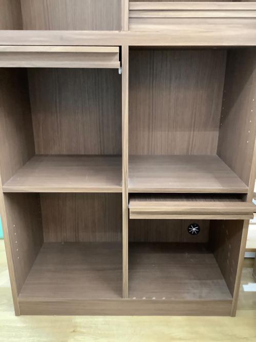 ニトリ 本棚 ブラウン 249 4×2 フラップ扉 ビブリオ 249