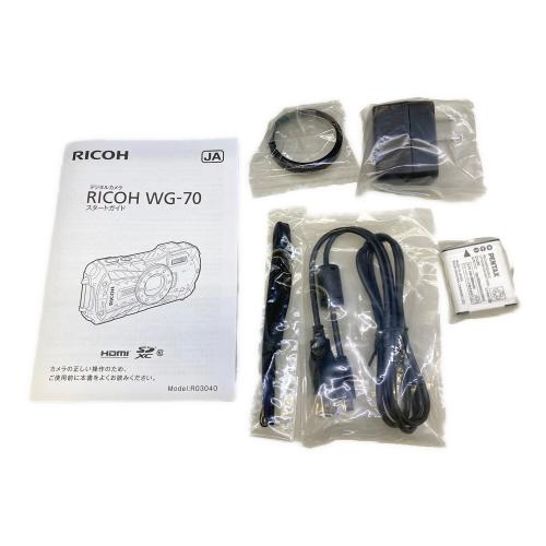 RICOH (リコー) 防水コンパクトデジタルカメラ WG-70 1600万画素 1/2.3型CMOS (裏面照射型) 専用電池 ISO125～6400 連写 : 〇 1/4～1/4000 秒 -