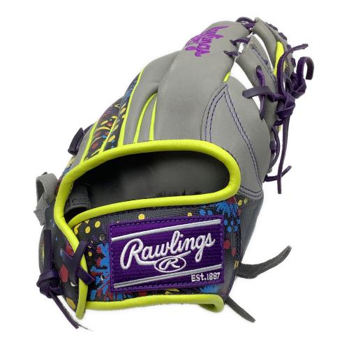 RAWLINGS (ローリングス) 軟式グローブ グレー×パープル 外野用 GR2FHGN62