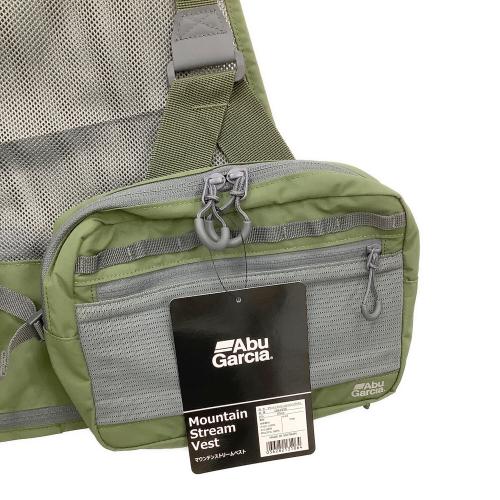 Abu Garcia (アブガルシア) フィッシングベスト マウンテンストリーム FWフィッシングベスト オリーブ メンズ SIZE Free オリーブ