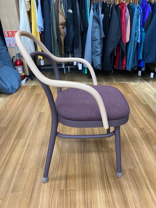 秋田木工 (アキタモッコウ) アームチェアー ナチュラル×ブラウン AGITA magekko