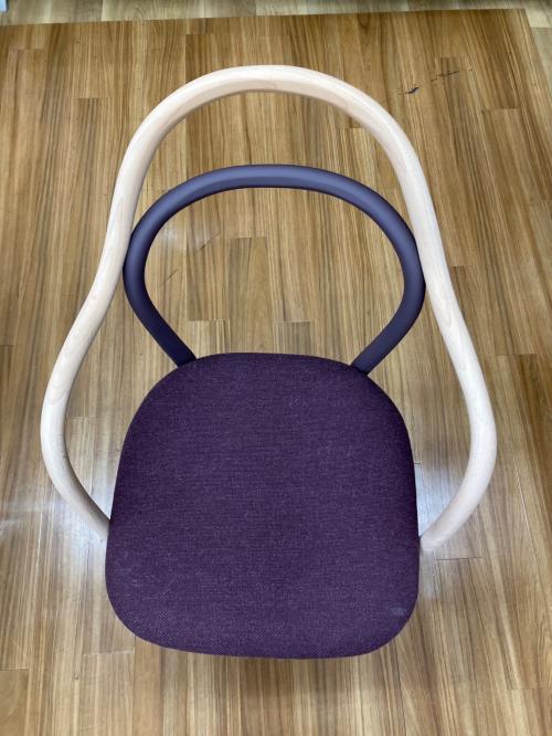 秋田木工 (アキタモッコウ) アームチェアー ナチュラル×ブラウン AGITA magekko