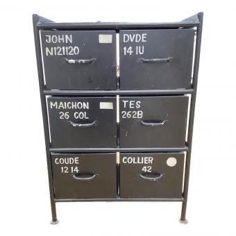 スチールチェスト ブラック 2×3