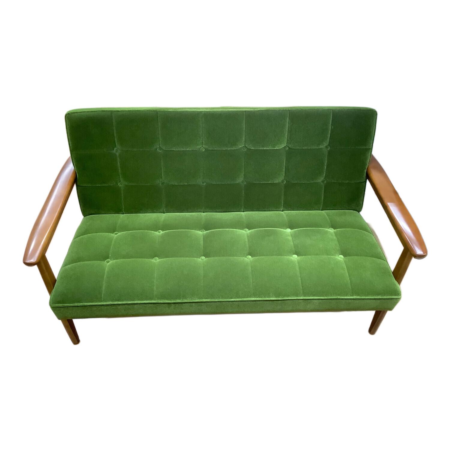 2022年11月購入【カリモク60】 Kチェア2人掛け モケットグリーン 美品カリモク60 Kチェア2人掛けモケットグリーン定価10万送料込み