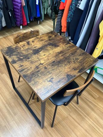 ニトリ ダイニング3点セット DT ステイン 70 ブラック×ブラウン