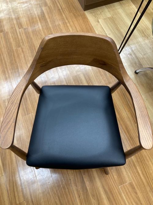 関家具 (セキカグ) ダイニングチェアー　ブラック×ブラウン ROGERⅡ