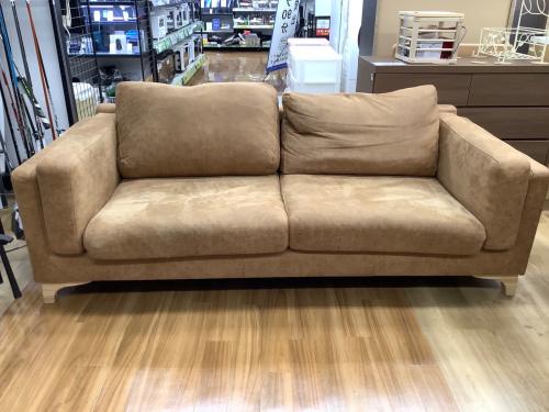 2人掛けソファー  ブラウン