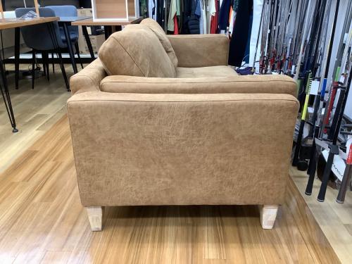 2人掛けソファー  ブラウン