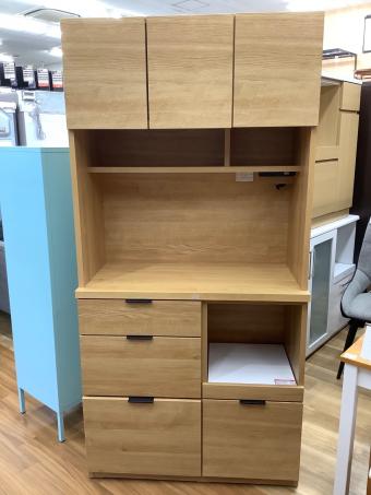 ニトリ キッチンボード ETONA-90KB-LBR2 ナチュラル エトナ