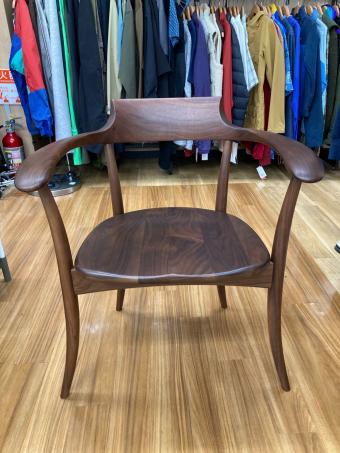 飛騨家具 (ヒダカグ) アームチェアー ダークブラウン CRESCENT