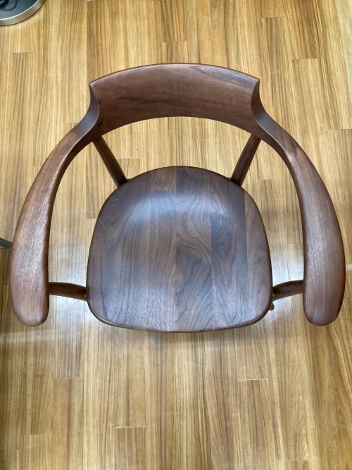 飛騨家具 (ヒダカグ) アームチェアー ダークブラウン CRESCENT