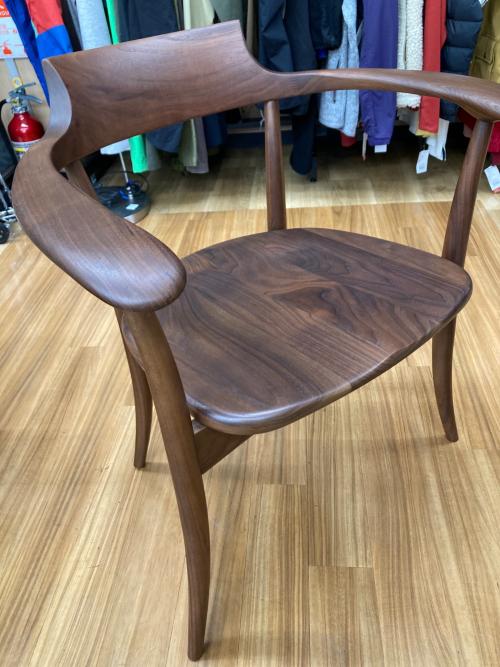 飛騨家具 (ヒダカグ) アームチェアー ダークブラウン CRESCENT