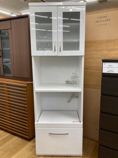 ニトリ 2枚扉レンジ台 ホワイト コパン