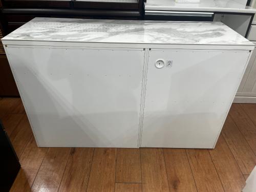 ニトリ キッチンカウンター D50-140CT ホワイト×グレー リガーレ