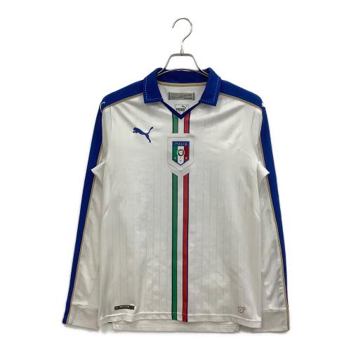 サッカーイタリア代表 サッカーユニフォーム 747400 イタリア代表 2015 アウェイ PUMA レプリカ メンズ SIZE S ホワイト×ブラック