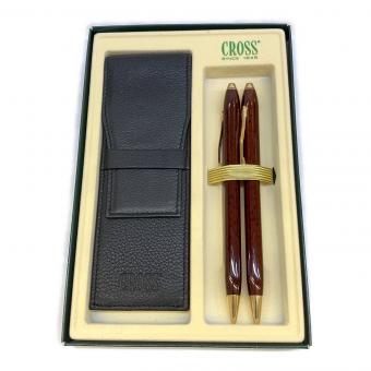 CROSS (クロス) ボールペン・シャープペンセット ブラウン タウンゼント カーディナルレッド