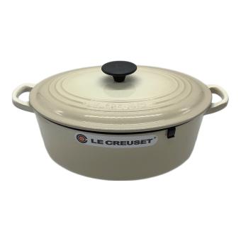 LE CREUSET (ルクルーゼ) オーバルココット SIZE 27cm ネイビー アイボリー 未使用品