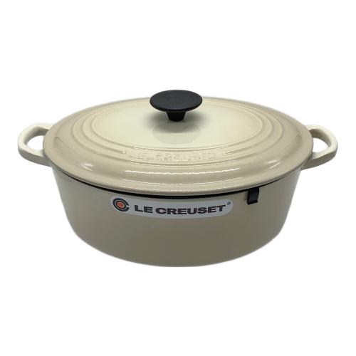 LE CREUSET (ルクルーゼ) オーバルココット SIZE 27cm ネイビー アイボリー 未使用品