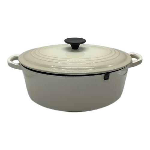 LE CREUSET (ルクルーゼ) オーバルココット SIZE 27cm ネイビー アイボリー 未使用品