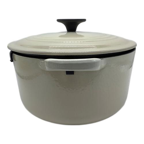 LE CREUSET (ルクルーゼ) オーバルココット SIZE 27cm ネイビー アイボリー 未使用品