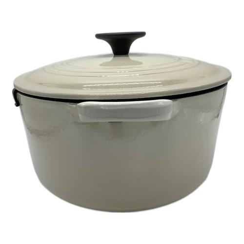 LE CREUSET (ルクルーゼ) オーバルココット SIZE 27cm ネイビー アイボリー 未使用品