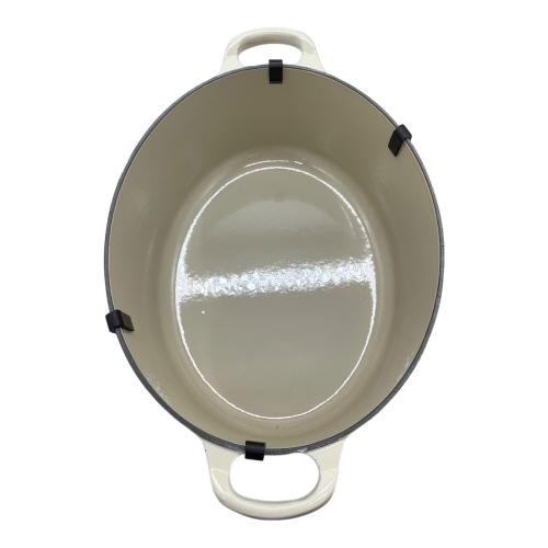 LE CREUSET (ルクルーゼ) オーバルココット SIZE 27cm ネイビー アイボリー 未使用品