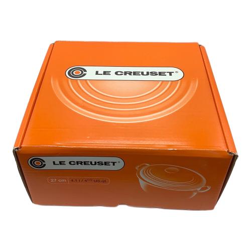 LE CREUSET (ルクルーゼ) オーバルココット SIZE 27cm ネイビー アイボリー 未使用品