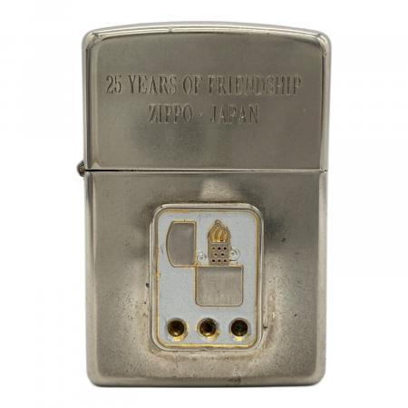 25YEARS OF FRIENDSHIP ZIPPO-JAPAN ZIPPO シルバープレート仕上げ 