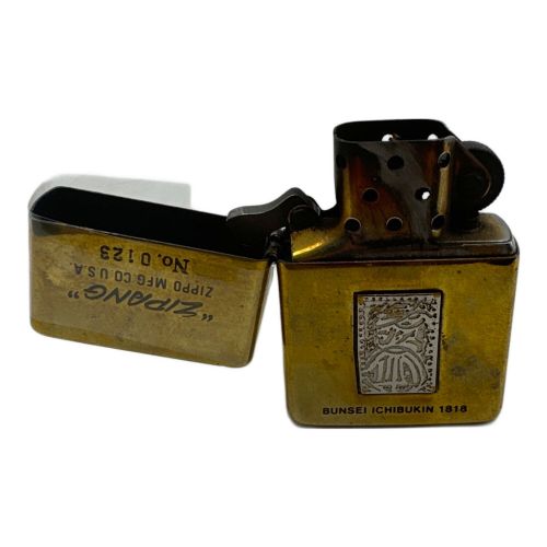 ZIPPO (ジッポ) レプリカ文政一分金ライター No.0123 PAT.2032695 1989年モデル