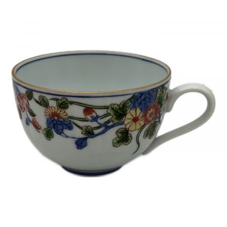 源右衛門窯 (ゲンエモンガマ) カップ&ソーサー 古伊万里風草花菊