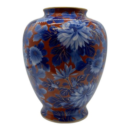 深川製磁 (フカガワセイジ) 花瓶 金彩菊外赤紋 本体のみ