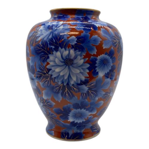 深川製磁 (フカガワセイジ) 花瓶 金彩菊外赤紋 本体のみ