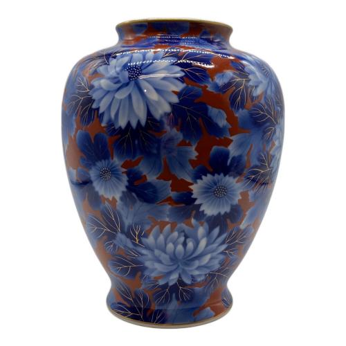 深川製磁 (フカガワセイジ) 花瓶 金彩菊外赤紋 本体のみ