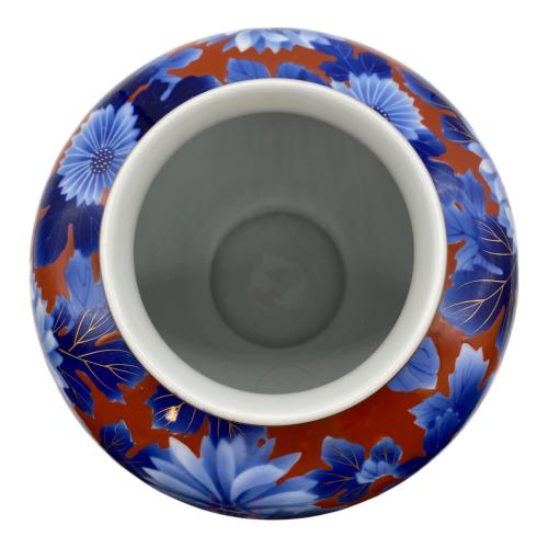 深川製磁 (フカガワセイジ) 花瓶 金彩菊外赤紋 本体のみ