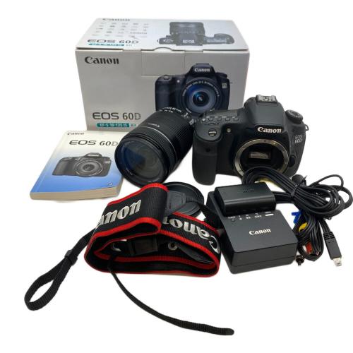 CANON (キヤノン) デジタル一眼レフカメラ 望遠レンズセット・動作確認済み EOS60D 1800万画素 APS-C 22.3mm×14.9mm CMOS 専用電池 SDXCカード対応 0610201494