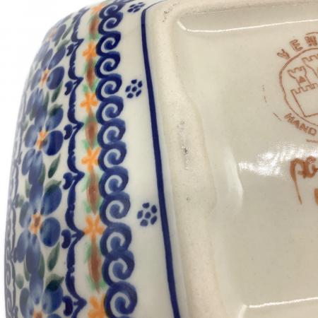 ポーランド食器 角皿・20×20cmポーリッシュポタリー(ポーランド食器) ポーリッシュポタリー 5点 スクエア皿 19.5cm13.5cm 食器