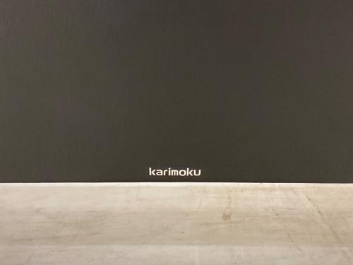 karimoku (カリモク) 2人掛けソファー ブラック×ブラウン 262 WS1193BW 合皮 肘掛け椅子