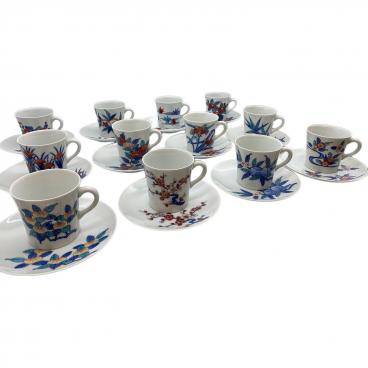 加藤利昌 (カトウトシマサ) 茶器揃 染付梅小紋 京焼 平安|トレファク 加藤利昌 (カトウトシマサ) 茶器揃 染付梅小紋 京焼 平安|トレファク