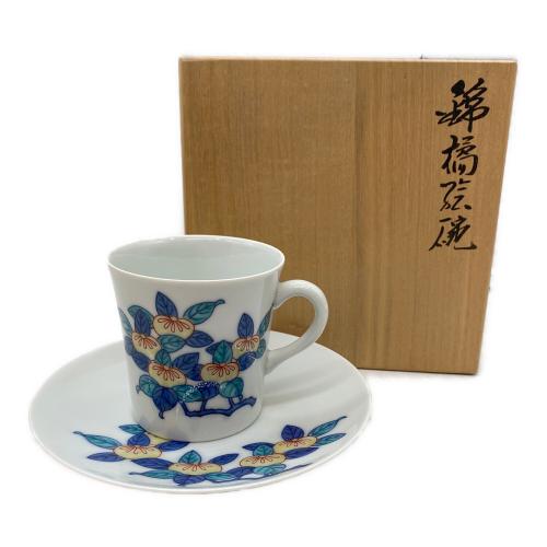 日本の花模様12ヶ月カップ&ソーサーセット 人間国宝 十三代今右衛門  5月のソーサーヒビ有 色鍋島 12セット