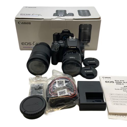 CANON (キヤノン) EOS KissX10ダブルズームキット レンズボディにヘコミキズ有 DS126761 専用電池 SDカード対応 011070017162